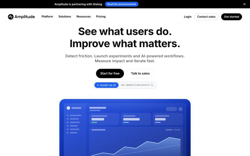 A cloned and rebranded Amplitude site