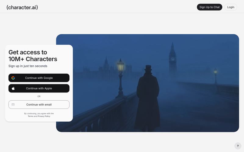 A cloned and rebranded Character.ai site