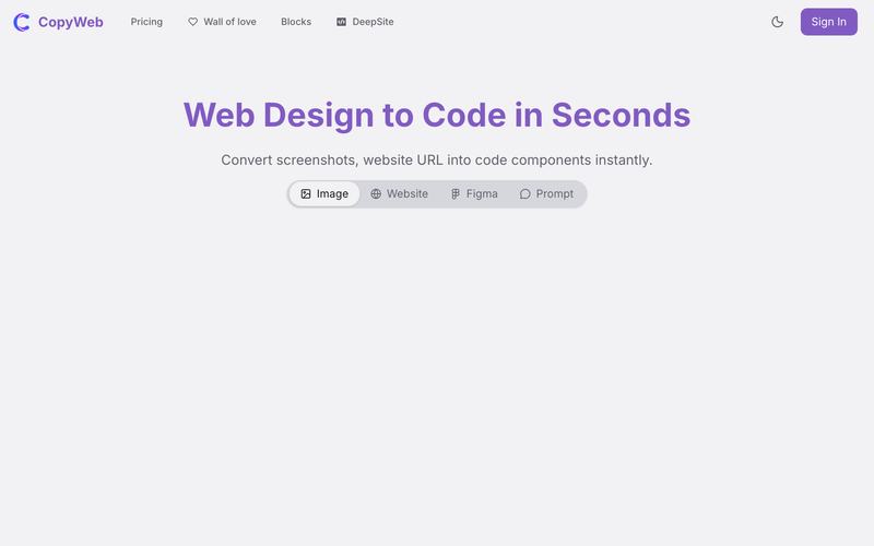 A cloned and rebranded CopyWeb site
