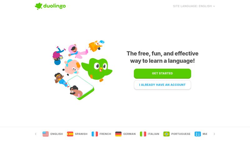 A cloned and rebranded Duolingo site