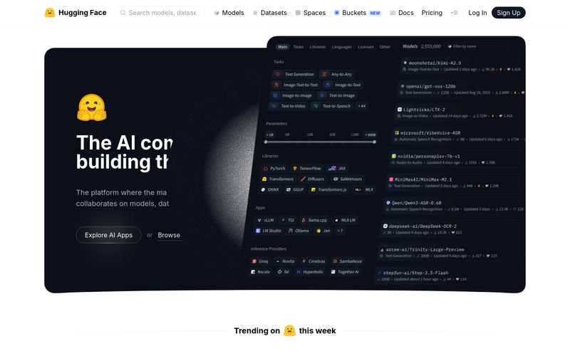 A cloned and rebranded Hugging Face site
