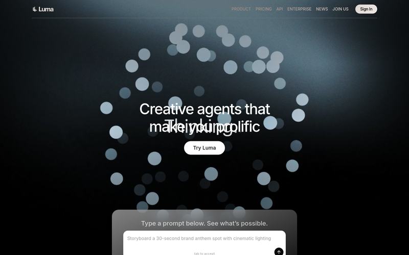 A cloned and rebranded Luma AI site
