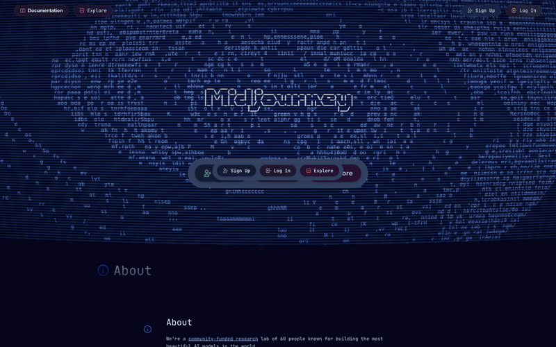 A cloned and rebranded Midjourney site