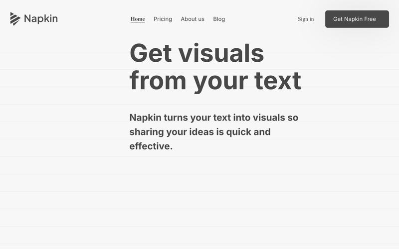 A cloned and rebranded Napkin site