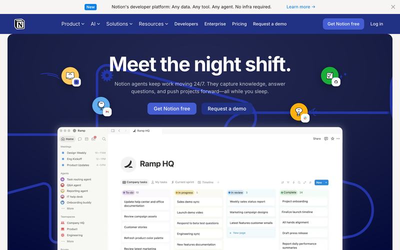 A cloned and rebranded Notion site