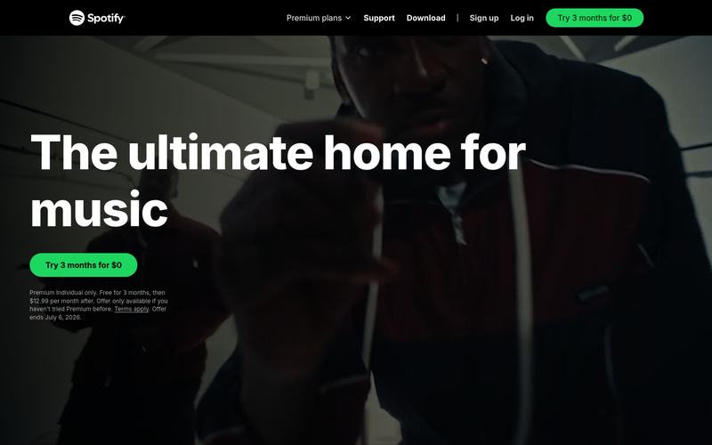 A cloned and rebranded Spotify site