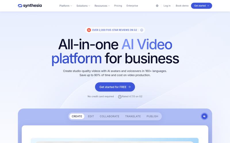 A cloned and rebranded Synthesia site