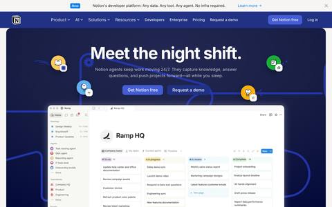 Notion homepage