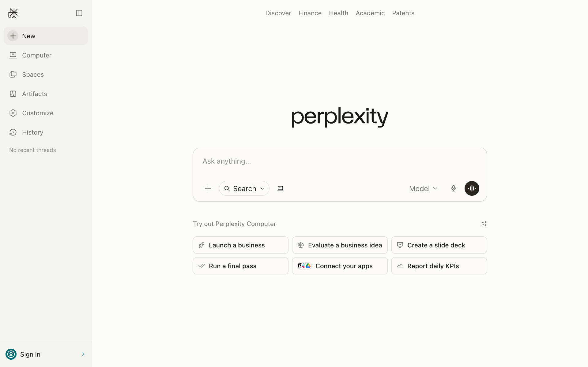 由 Clonesite 重建的 perplexity.ai